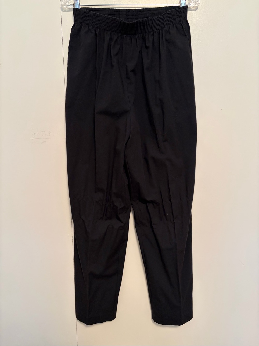 Alfred Dunner Black Elastic-Waist Dress Pants